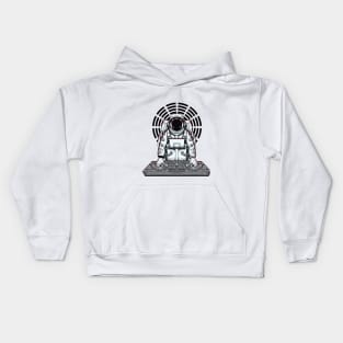 DJ astronaut, music party Kids Hoodie